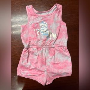 Jumping Beans 12M pink tie dye romper